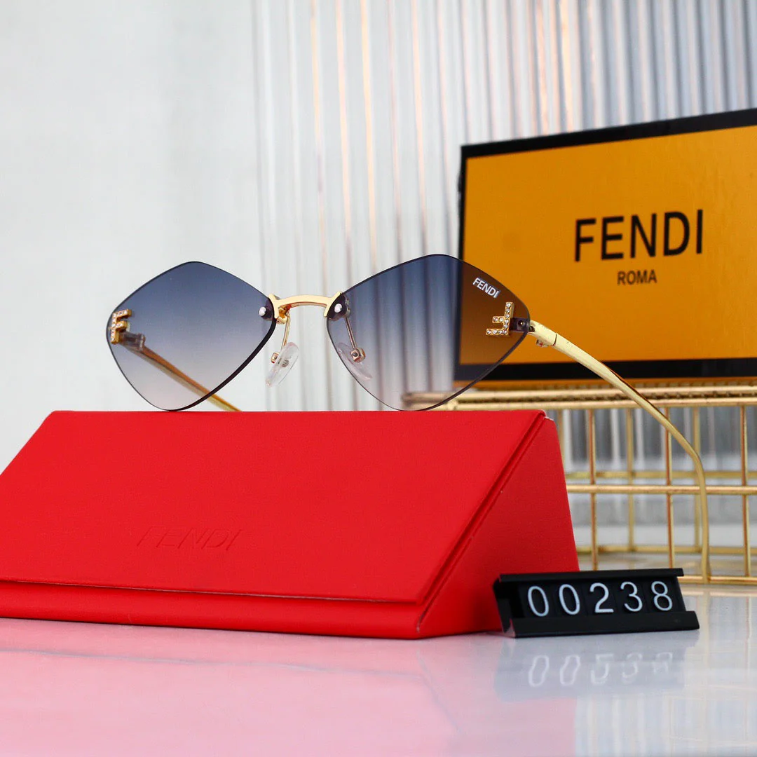 frameless Di*m*nd-shaped sunglasses