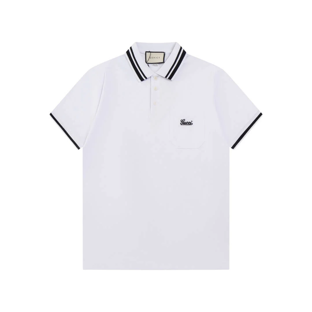 Letter Embroidery Polo T Shirt