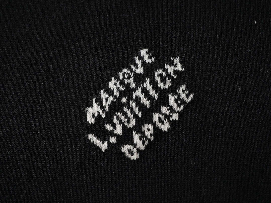 Letter Sleeve Knit T Shirt