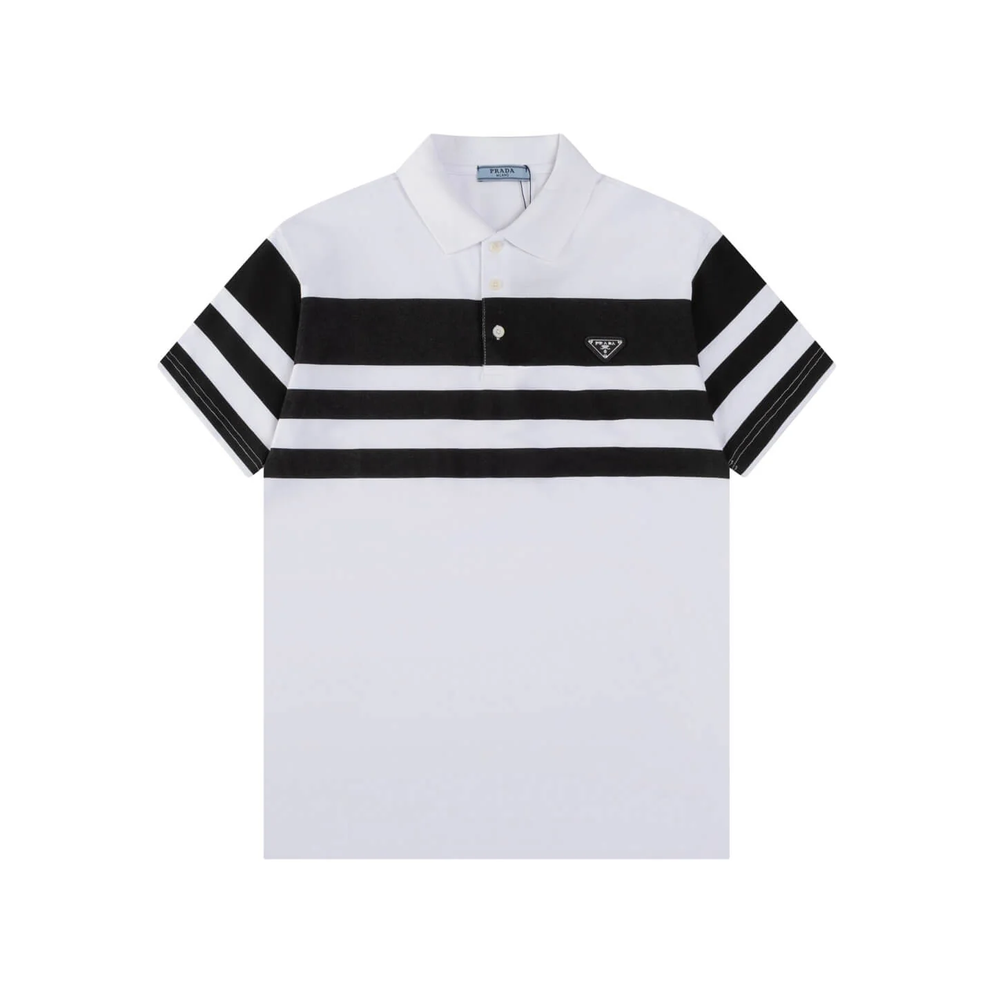 Stripe Stitching Polo T Shirt