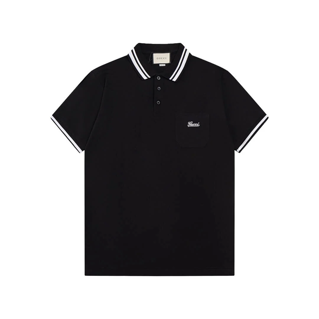 Letter Embroidery Polo T Shirt