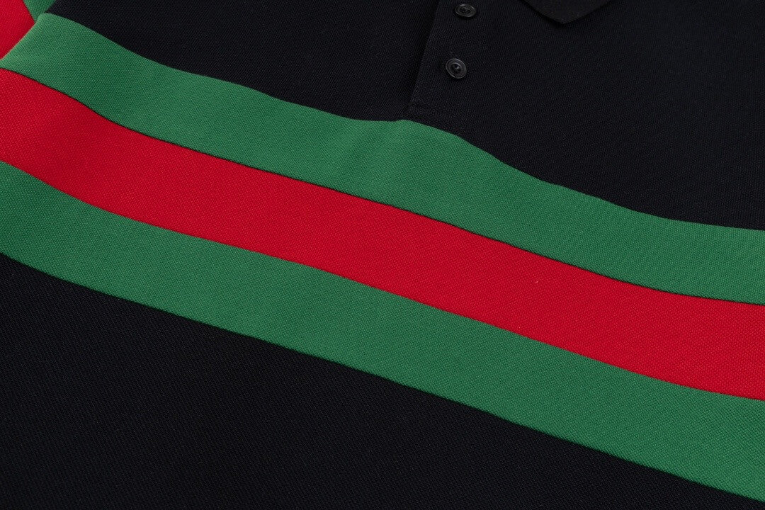 Red Green Stripes Polo T Shirt