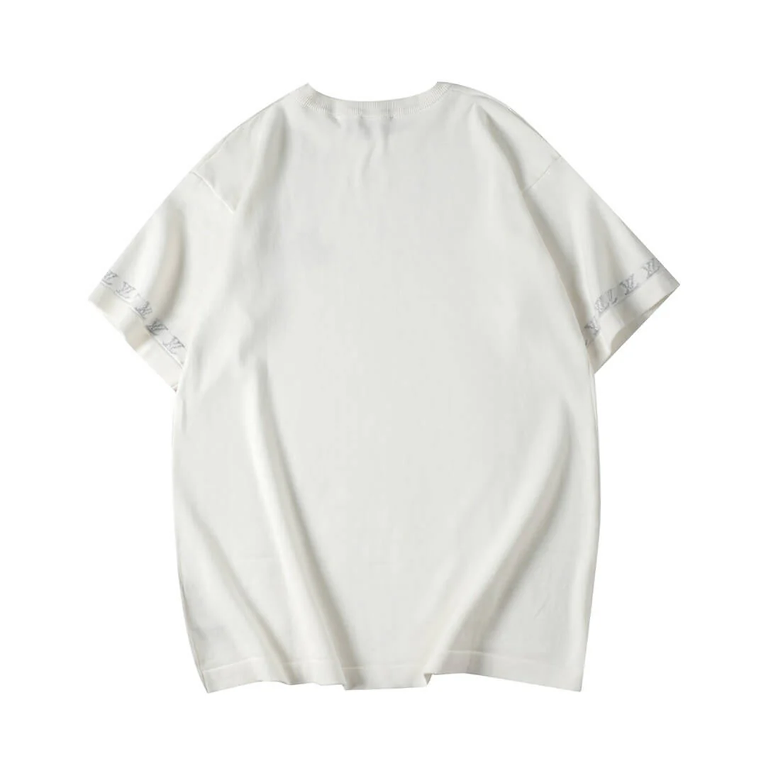Letter Sleeve Knit T Shirt