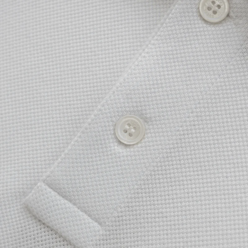 Chic Overlapping Print Polo Shirt