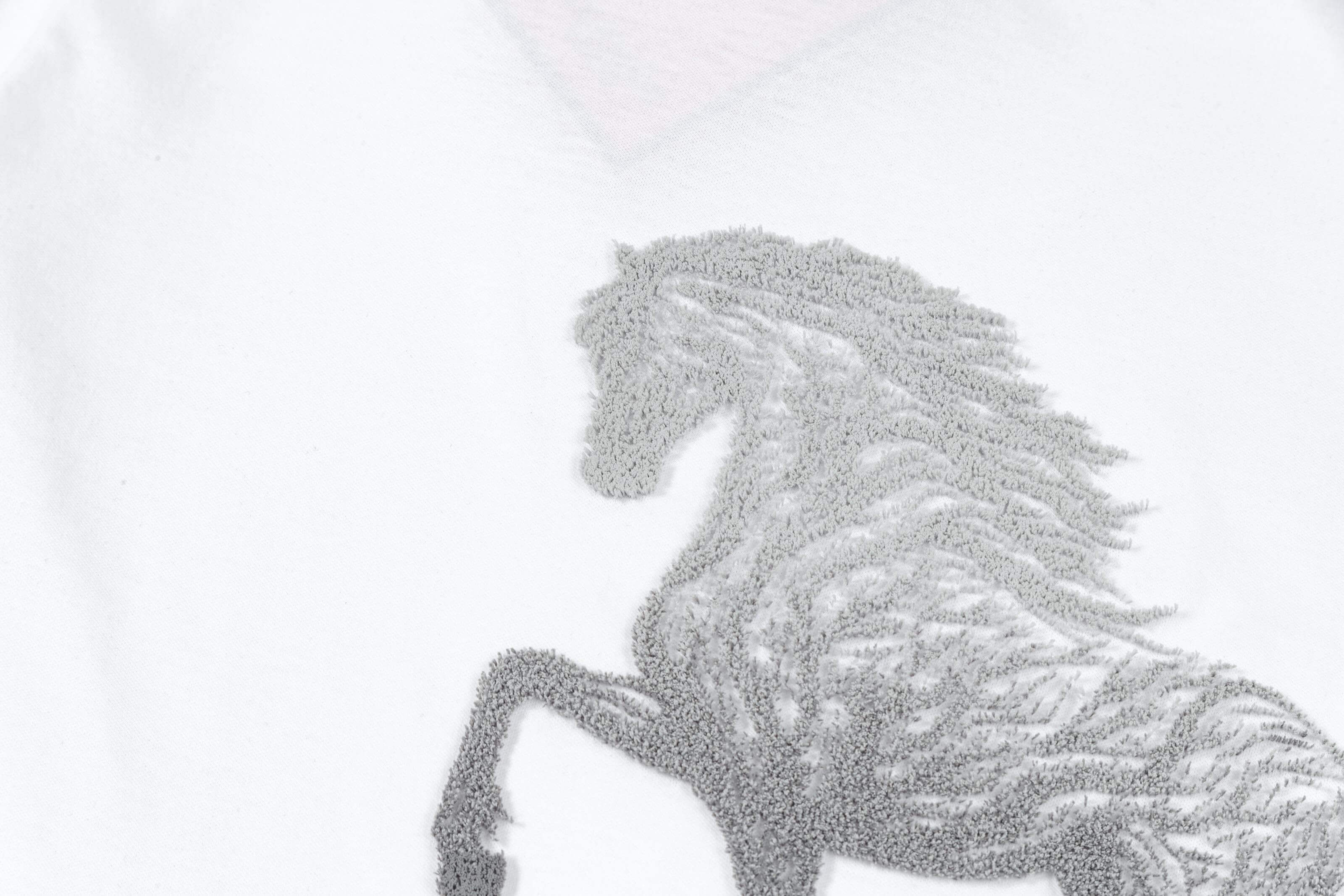 Delicate Horse Embroidery T Shirt