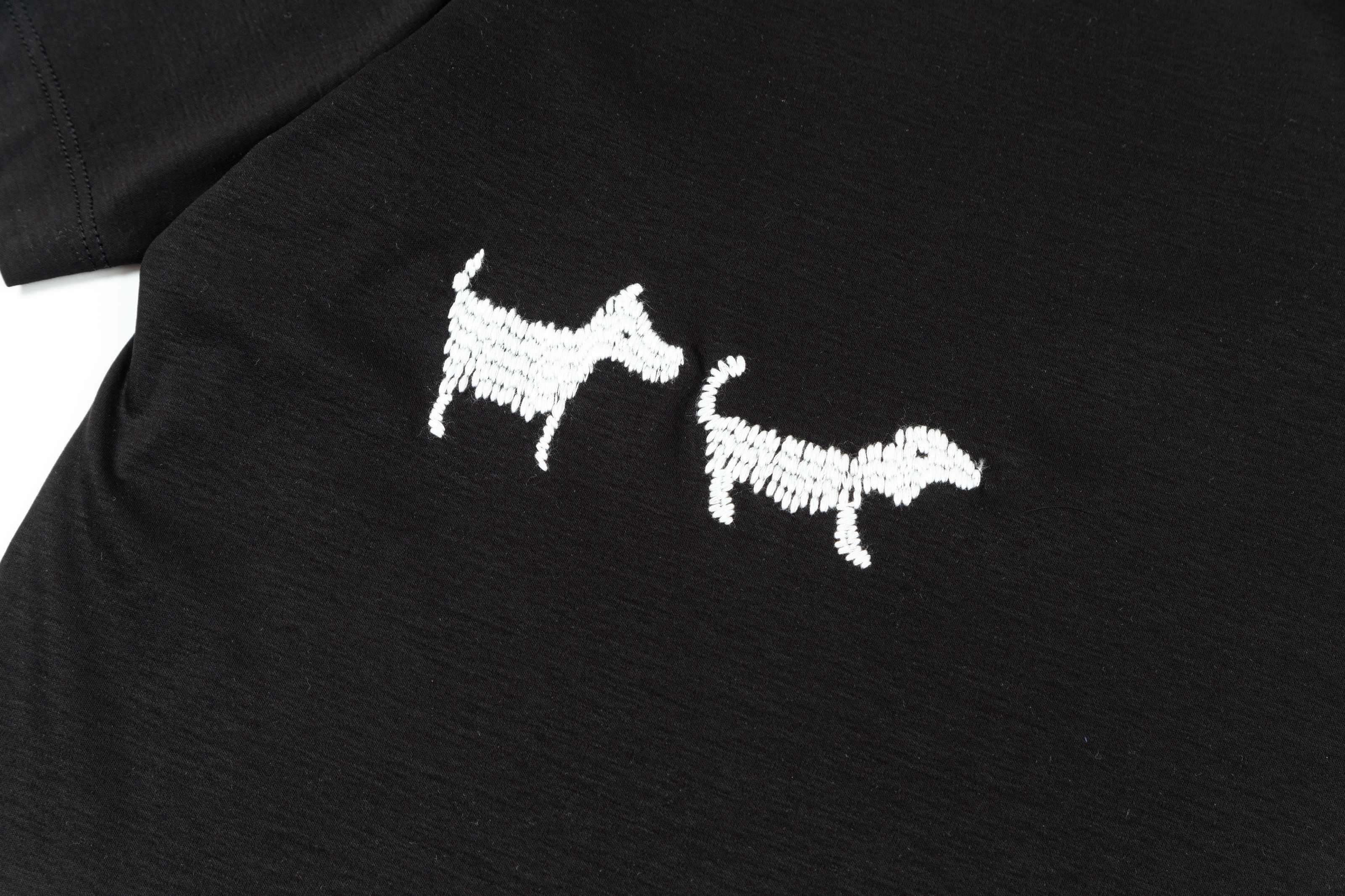 Dog Embroidery T Shirt