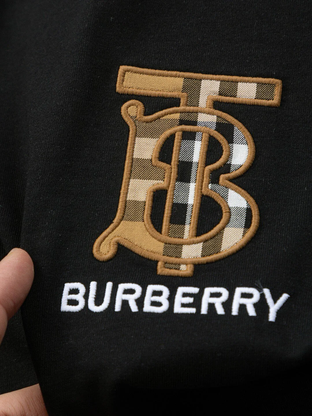 Brown Striped Embroidery T Shirt