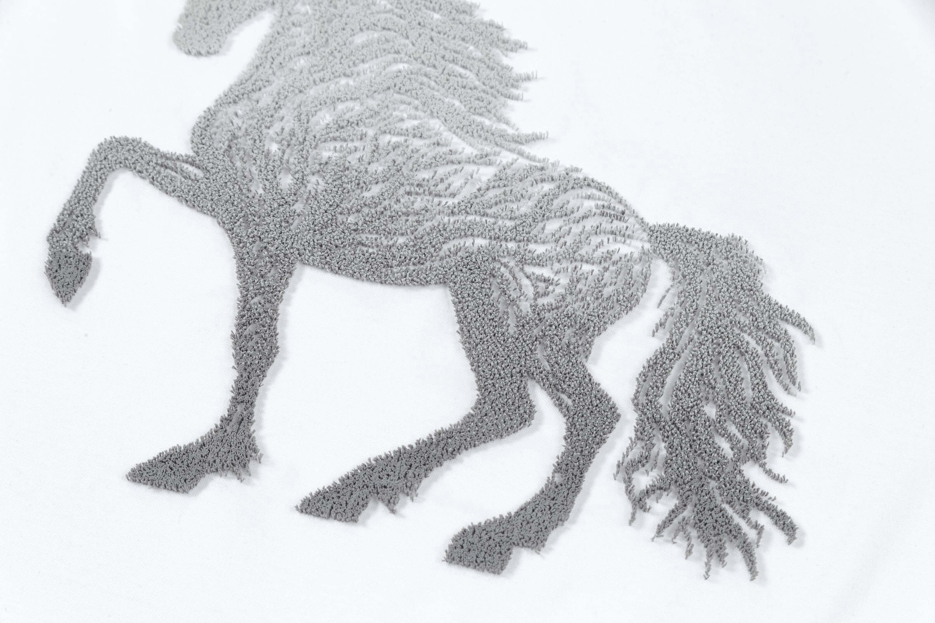 Delicate Horse Embroidery T Shirt