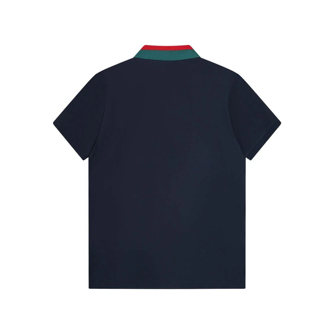 Neckline Letters Polo T Shirt