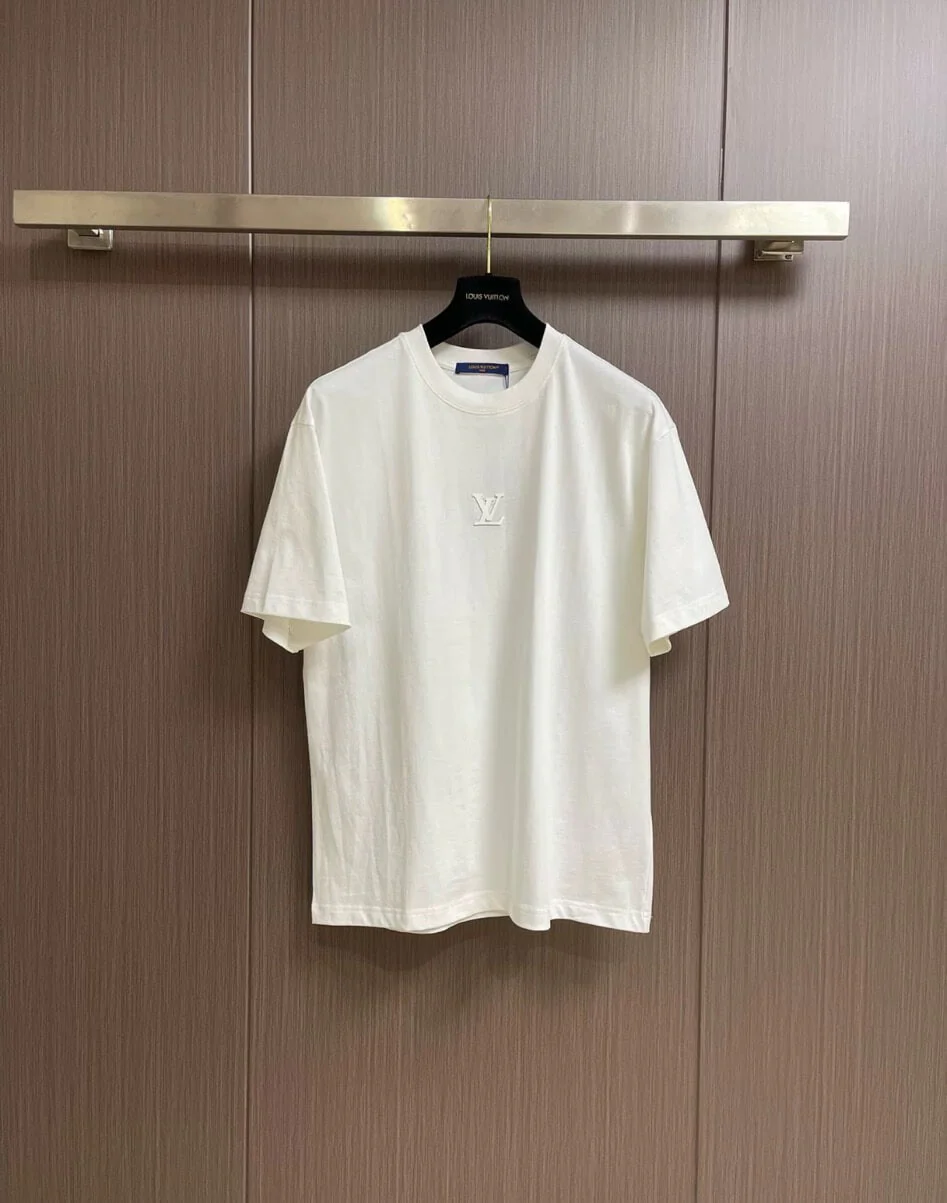 Letter Embossed T Shirt