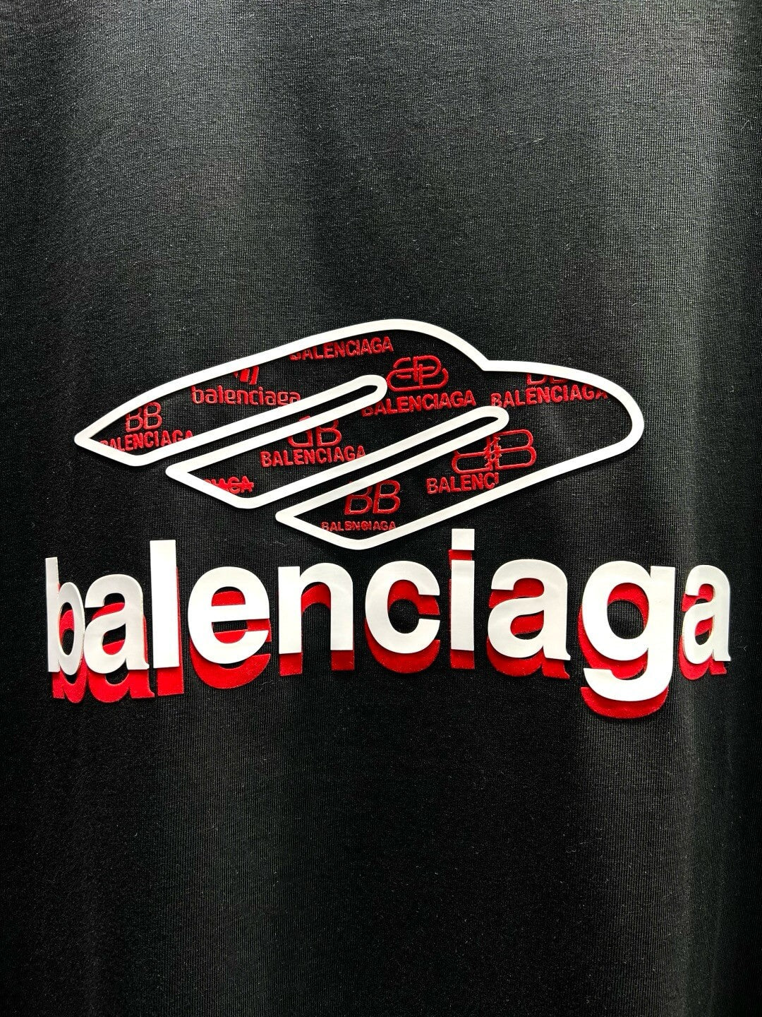 Silicone Overlapping Letter T Shirt