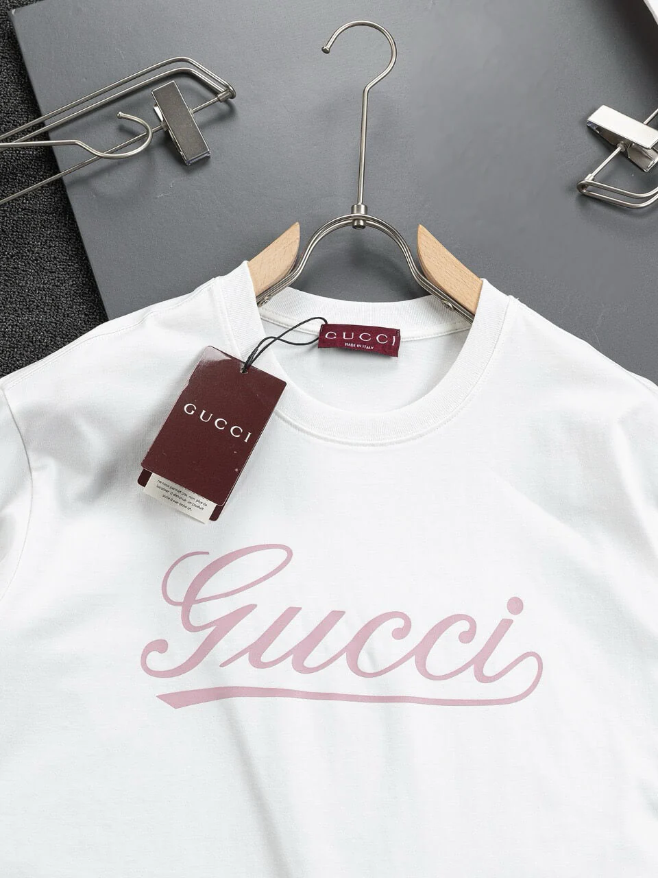 Pink Letters Print T Shirt
