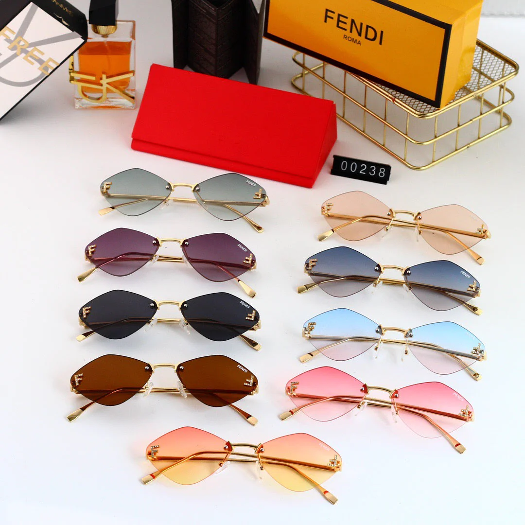 frameless Di*m*nd-shaped sunglasses