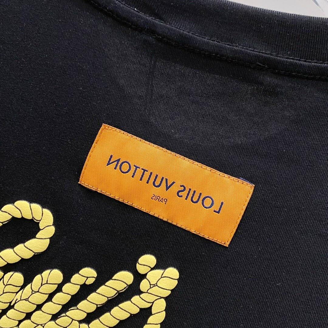 Rope Pattern Embroidery T Shirt