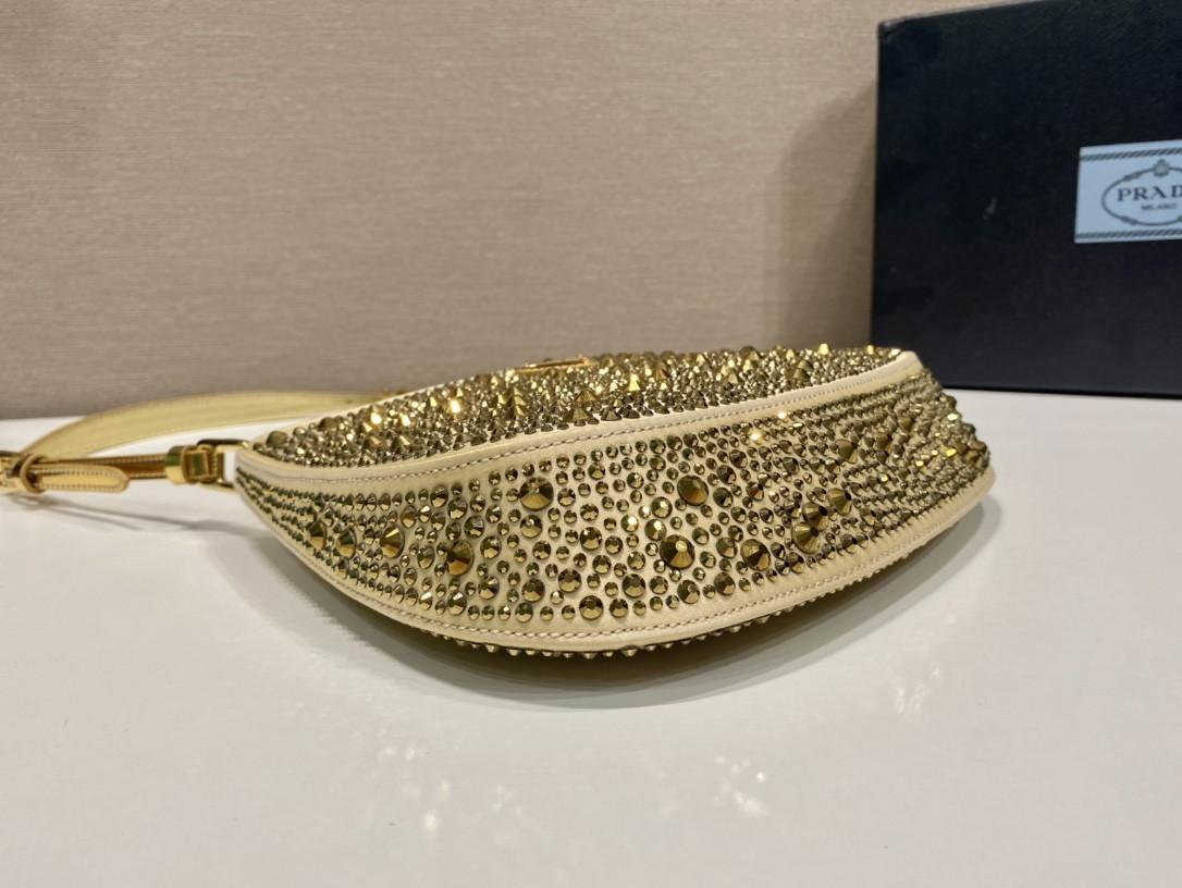 Prada Cleo Satin Bag With Crystals