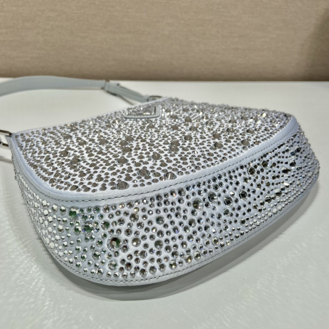 Prada Cleo Satin Bag With Crystals