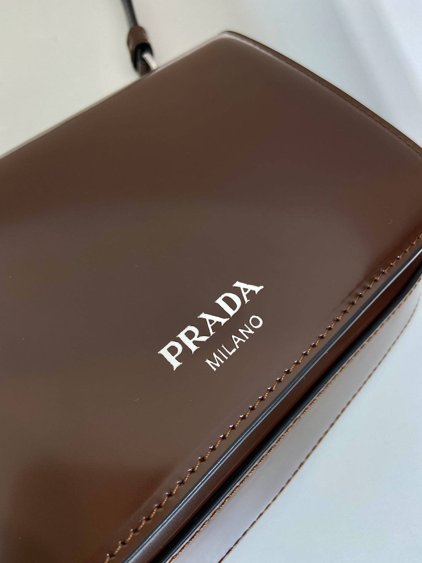 Prada Brushed Leather Mini-bag With Shoulder Strap Bag