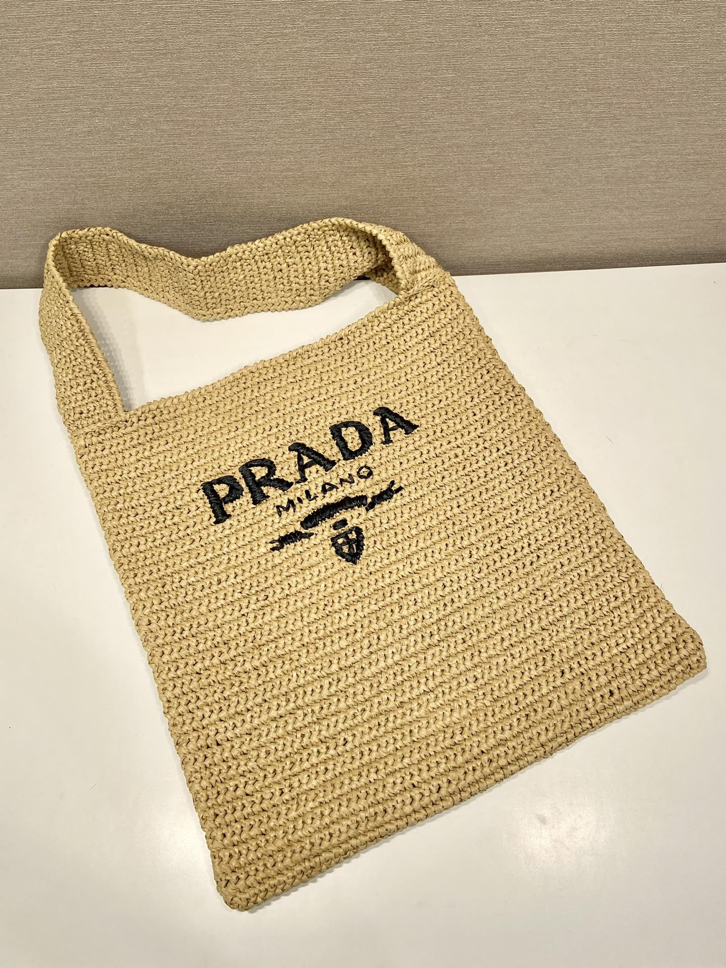 Prada Raffia Tote Bag
