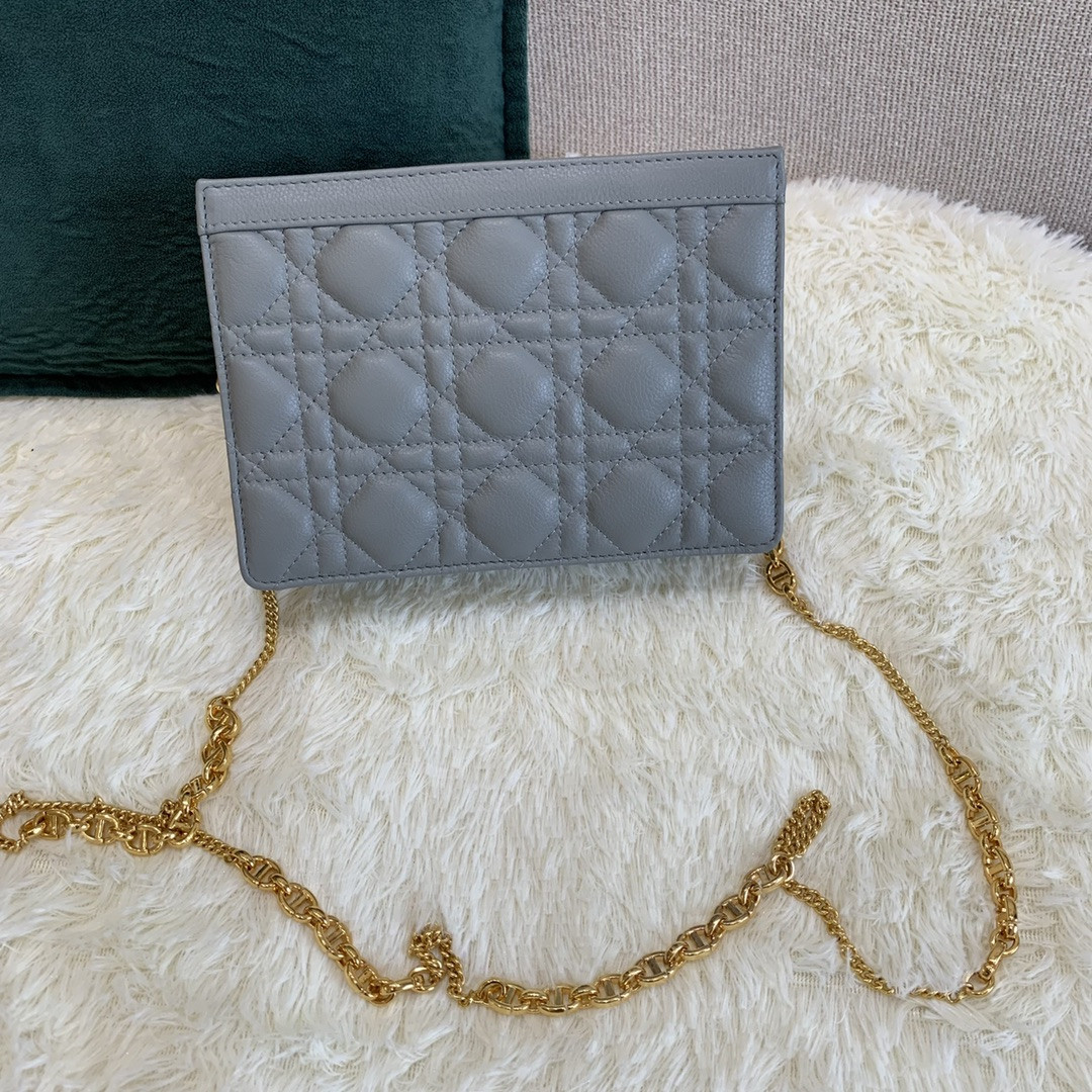Dior Caro Zipped Pouch With Chain