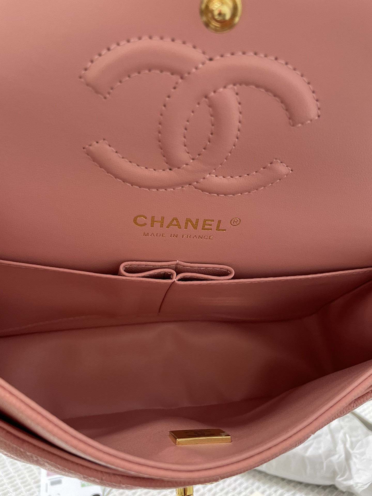 Chanle Small Classic Handbag Gold Hardware