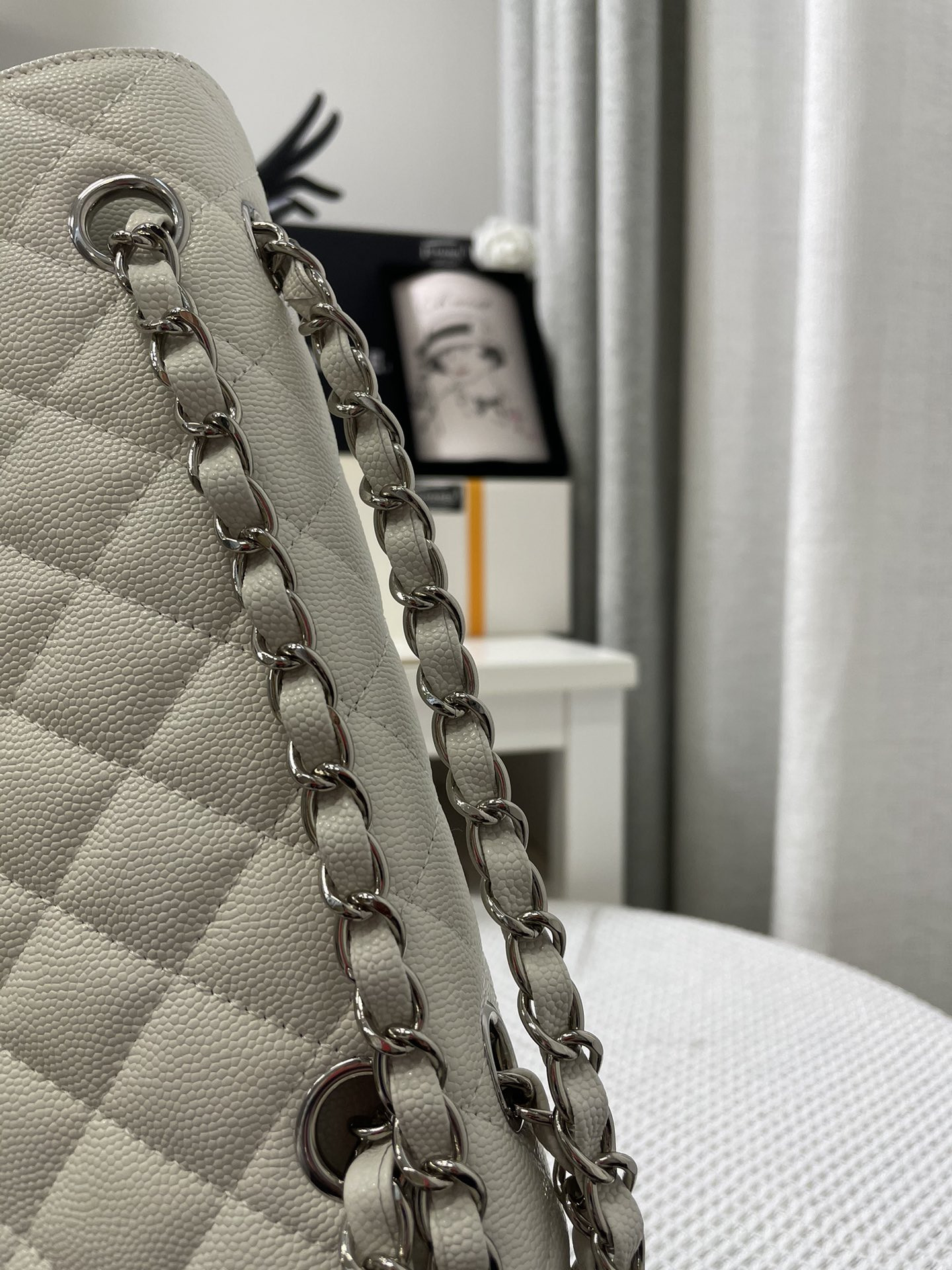 Chanle Small Classic Handbag Silver Hardware