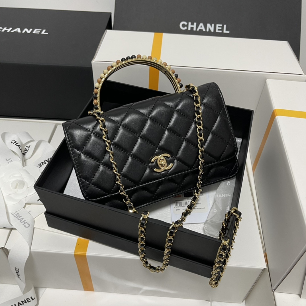 Chanel Wooden Bead Handle Bag