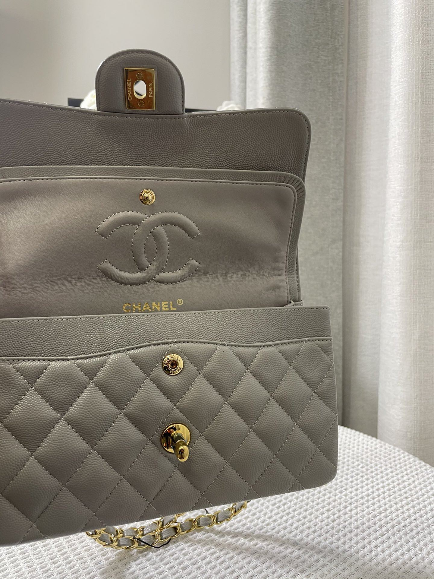 Chanle Small Classic Handbag Gold Hardware