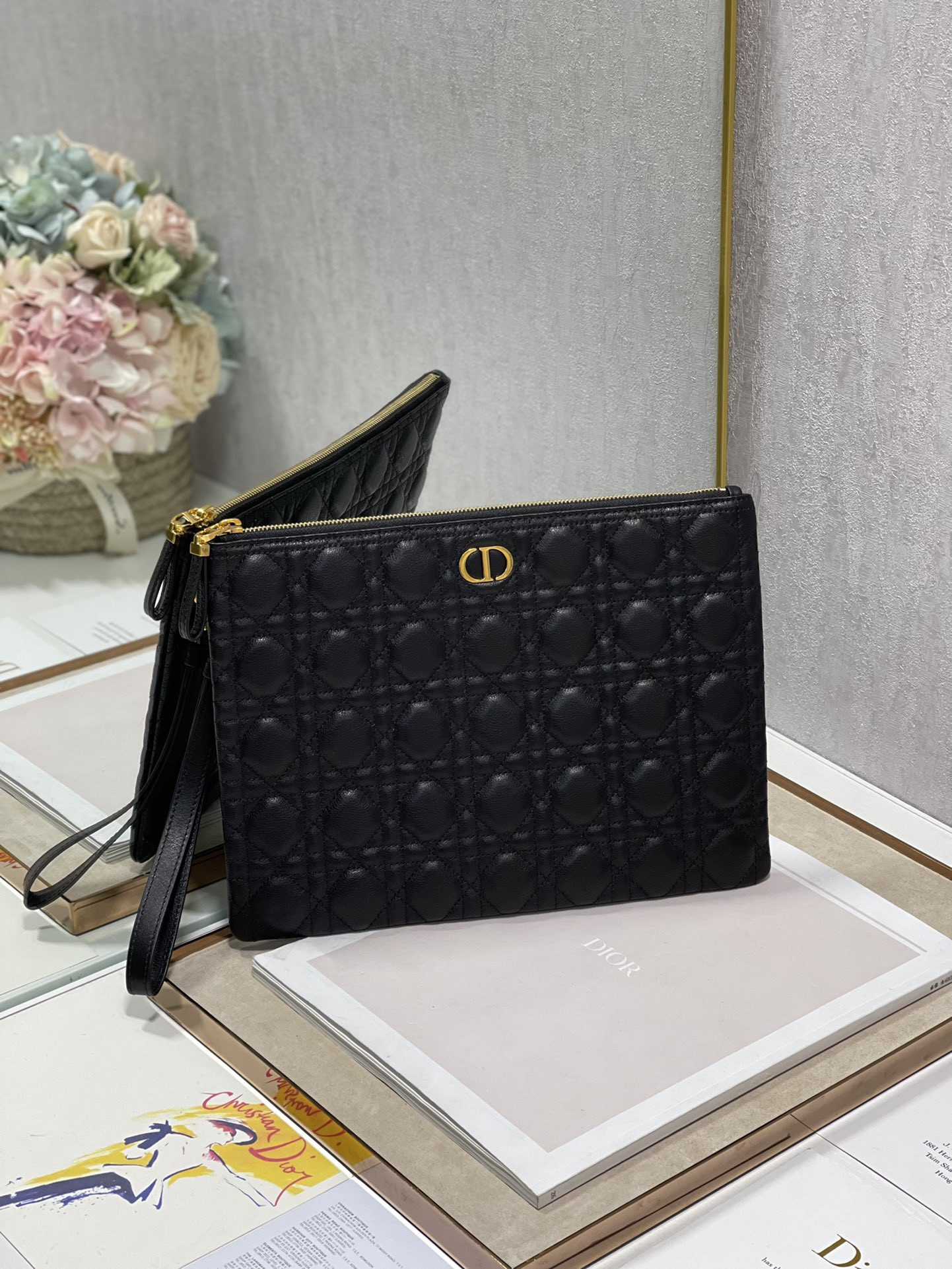 Large Dior Caro Daily Pouch