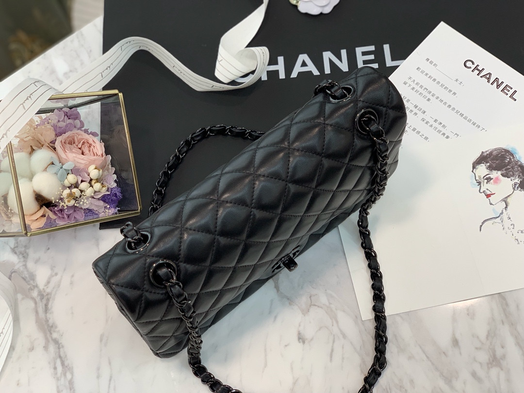 Chanle Classic Double Flap Lambskin Leather