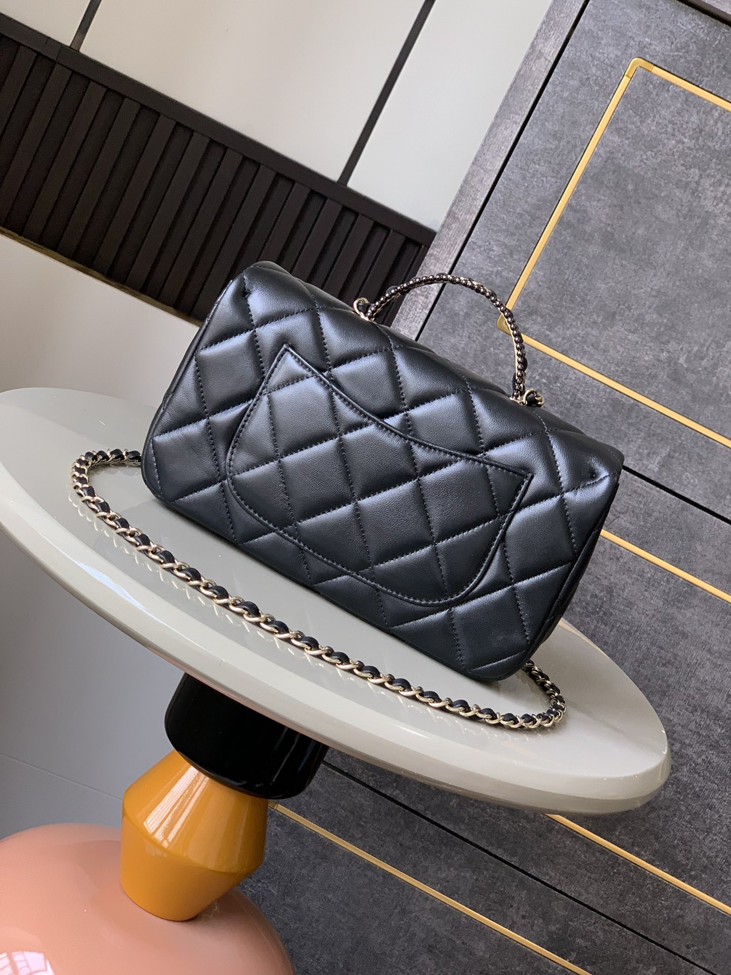 Chanel 25p Classic Hand Bag With Gold Handware