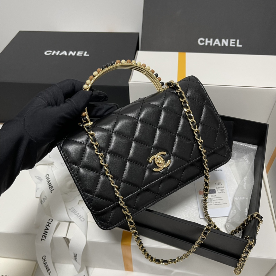 Chanel Wooden Bead Handle Bag