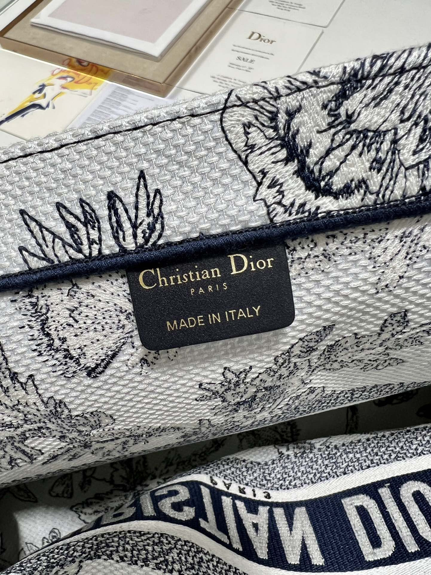 Large Dior Book Tote