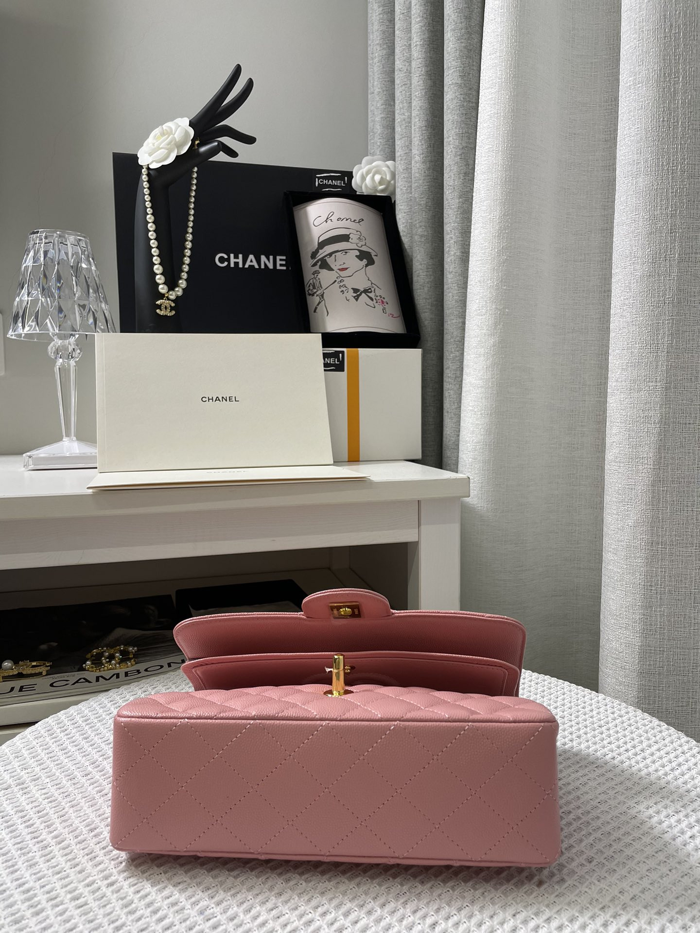 Chanle Small Classic Handbag Gold Hardware