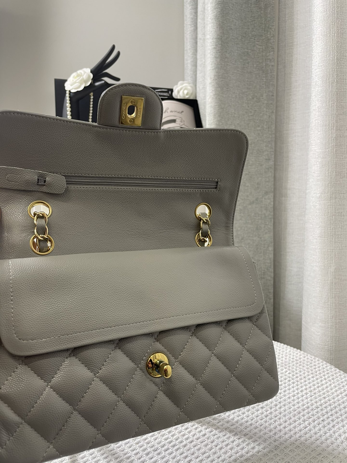 Chanle Small Classic Handbag Gold Hardware