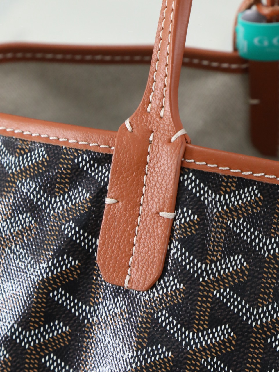 Goyard Saint Louis GM Bag Black & Tan 34cm x 20cm x 40cm