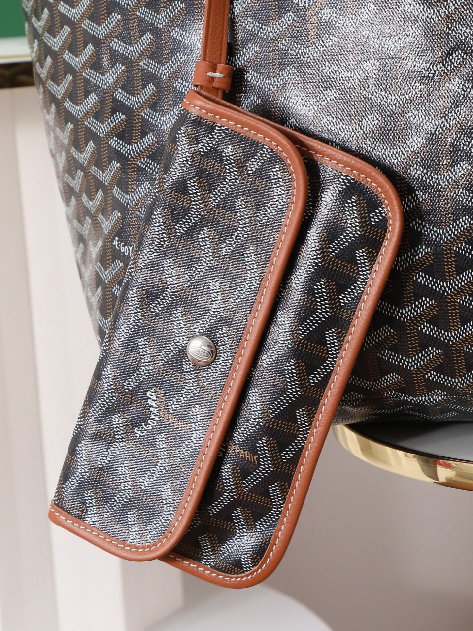 Goyard Saint Louis GM Bag Black & Tan 34cm x 20cm x 40cm