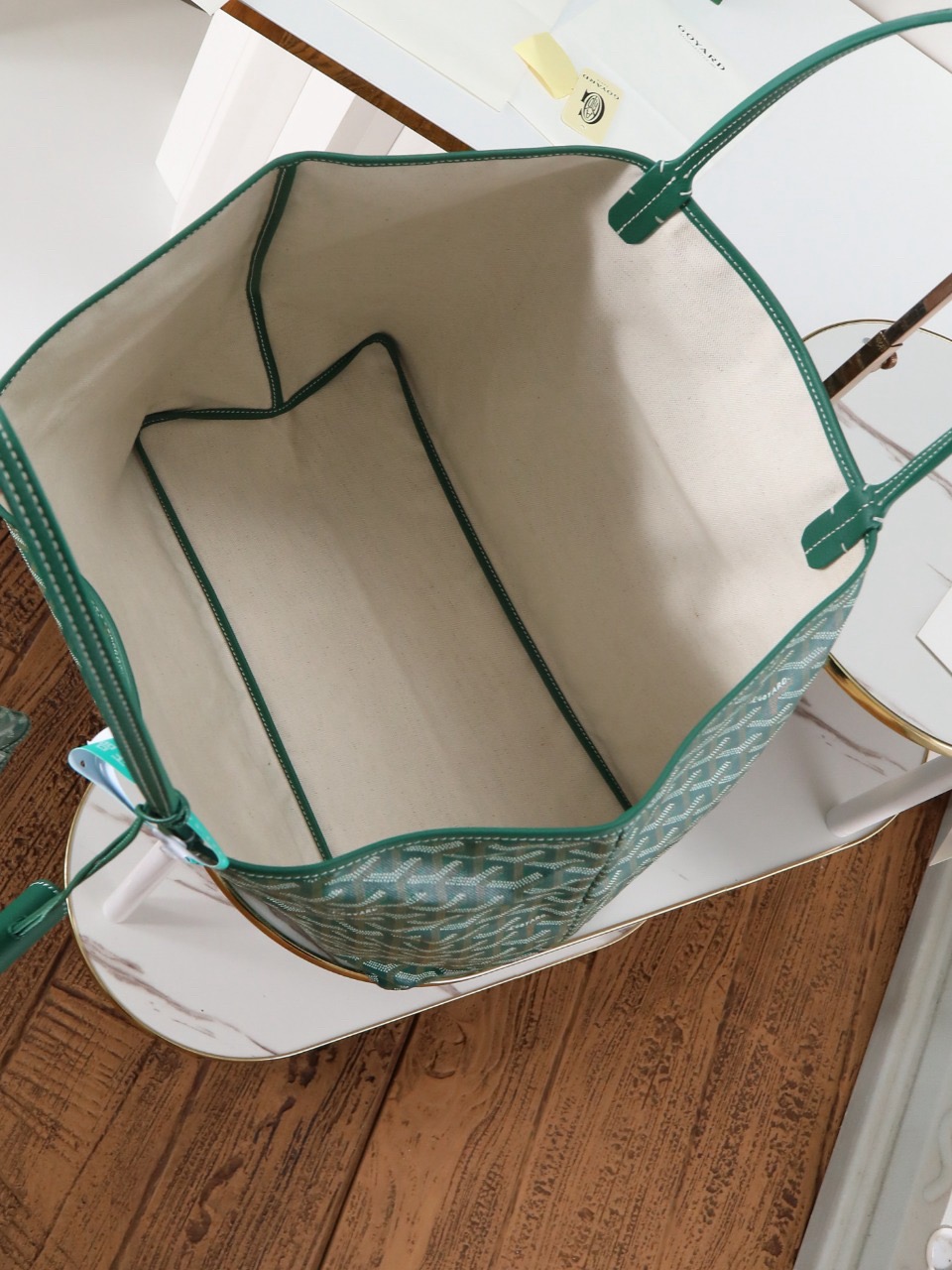 Goyard Saint Louis GM Bag Green 34cm x 20cm x 40cm