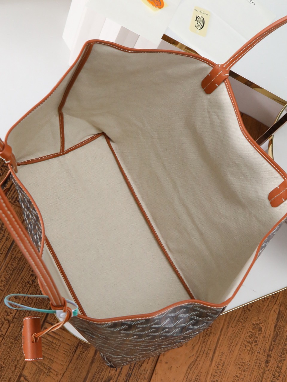 Goyard Saint Louis GM Bag Black & Tan 34cm x 20cm x 40cm