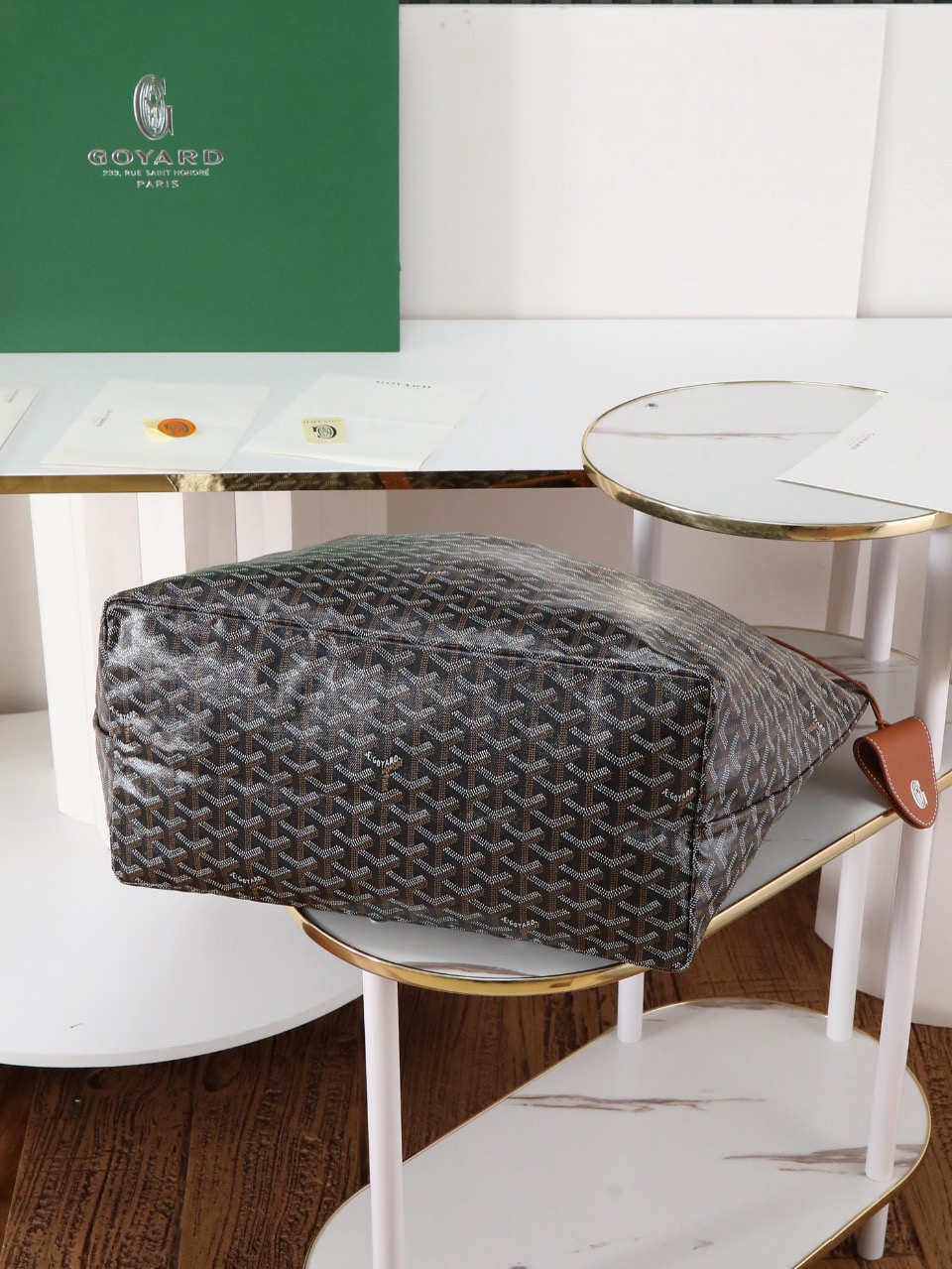 Goyard Saint Louis GM Bag Black & Tan 34cm x 20cm x 40cm