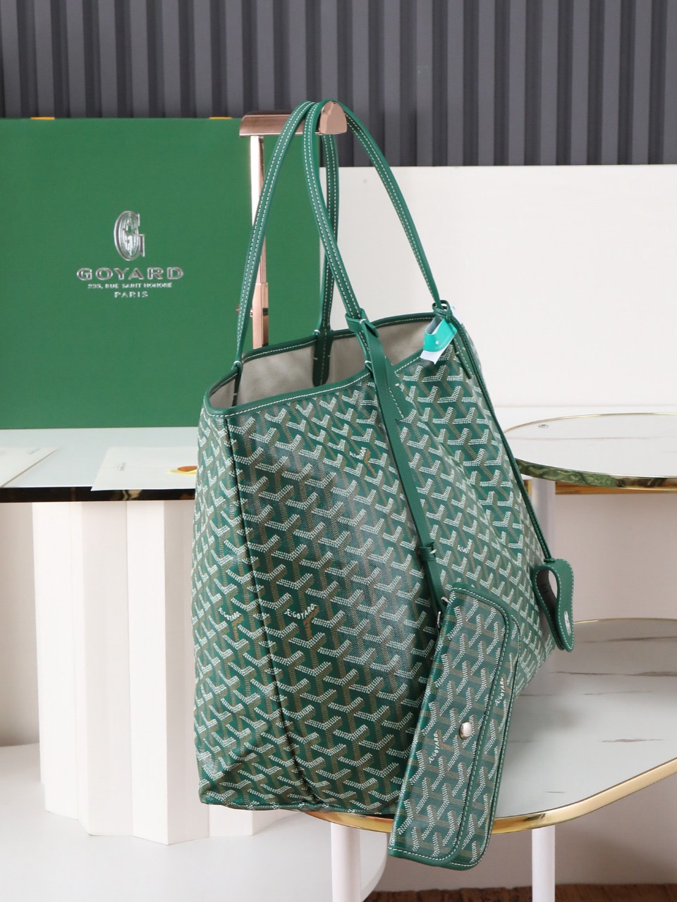 Goyard Saint Louis GM Bag Green 34cm x 20cm x 40cm