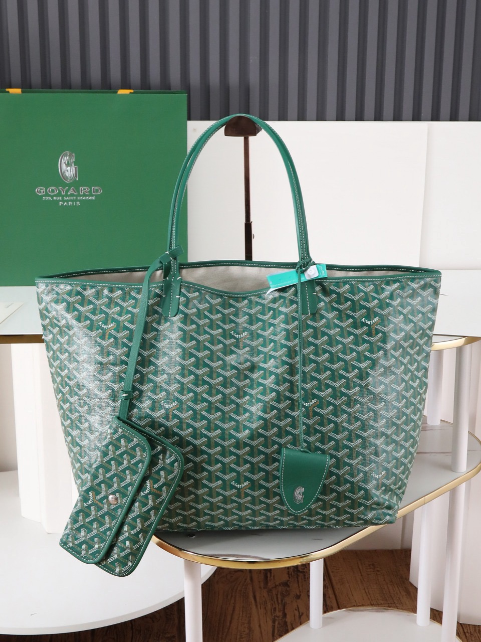 Goyard Saint Louis GM Bag Green 34cm x 20cm x 40cm