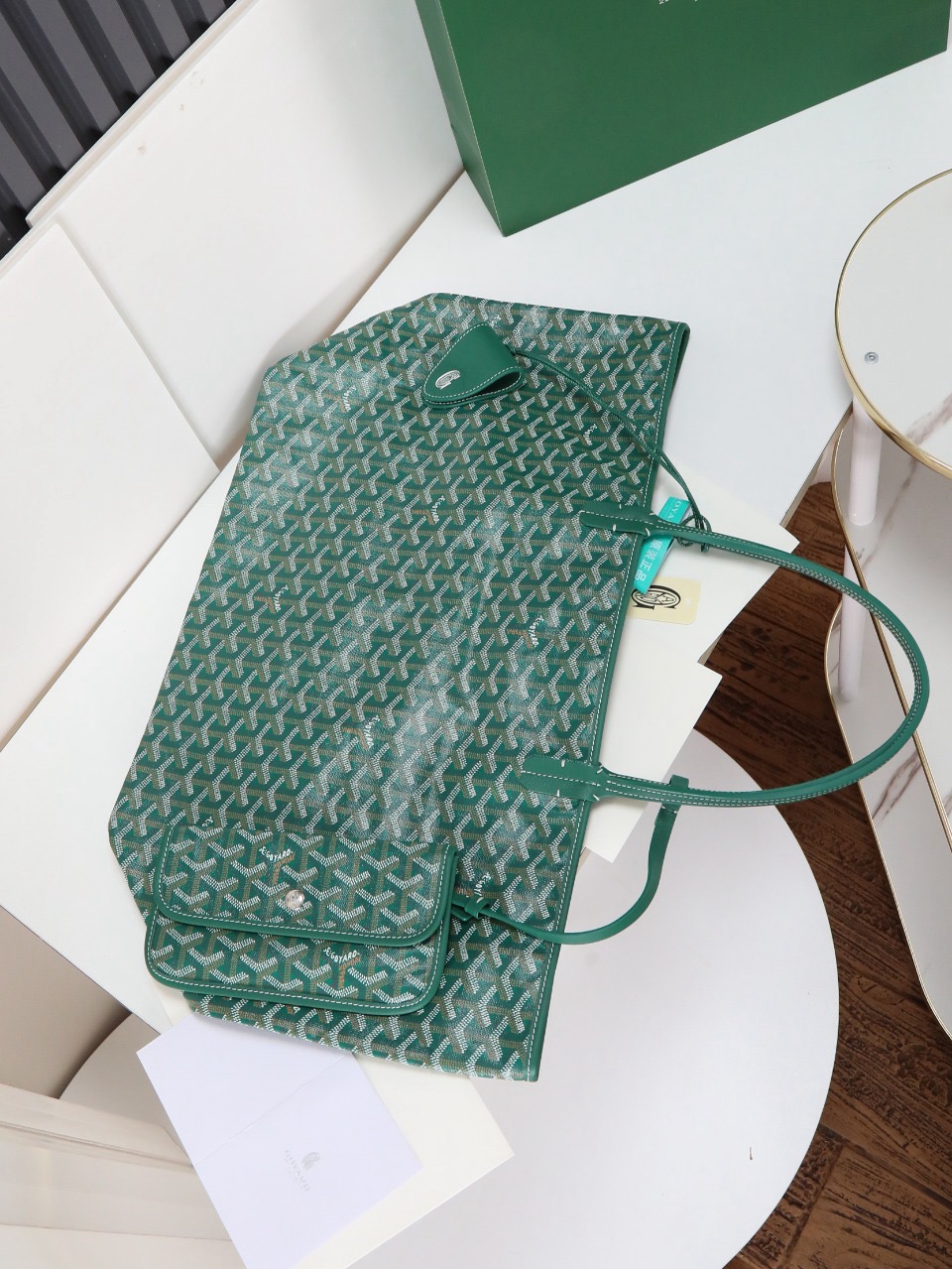 Goyard Saint Louis GM Bag Green 34cm x 20cm x 40cm