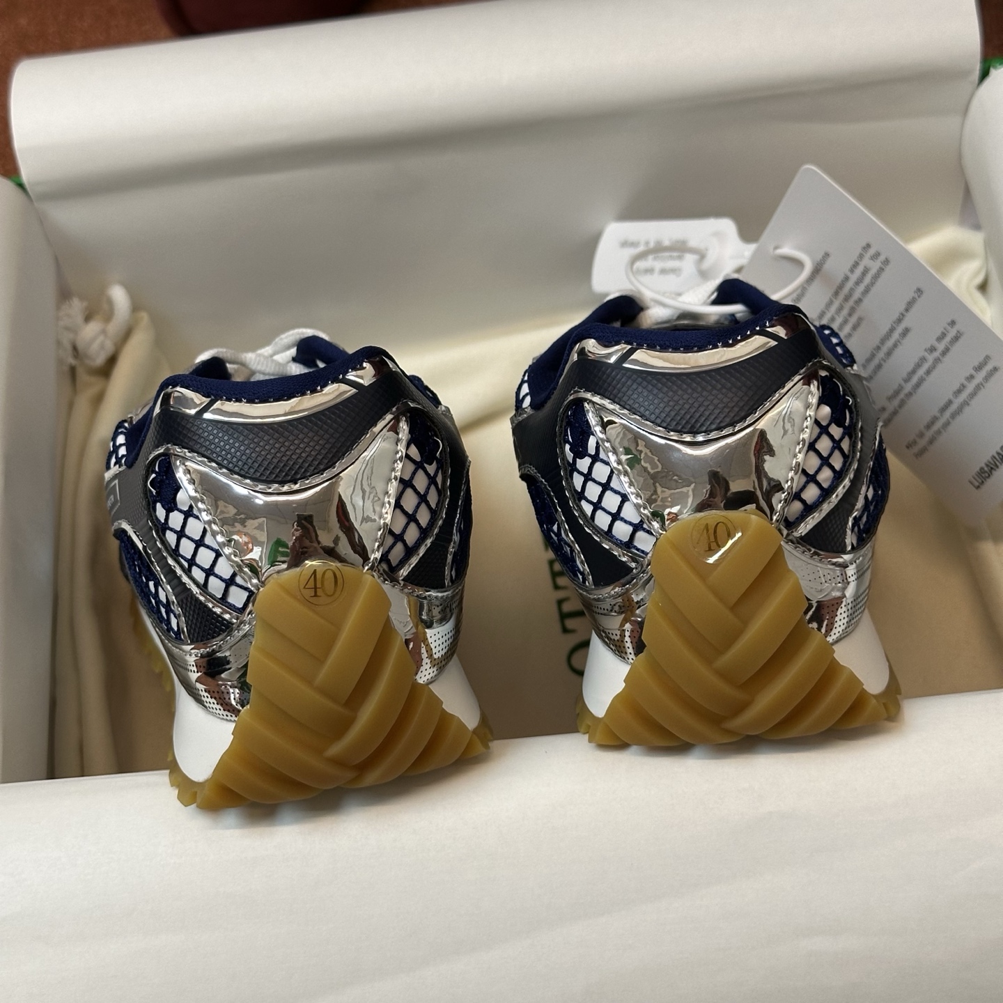 Bottega Veneta Orbit Sneaker Abyss/silver