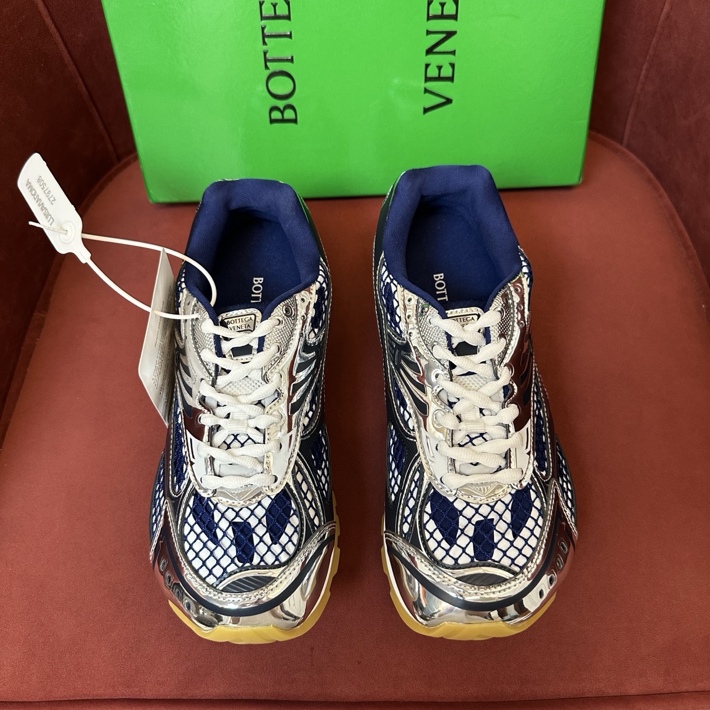 Bottega Veneta Orbit Sneaker Abyss/silver