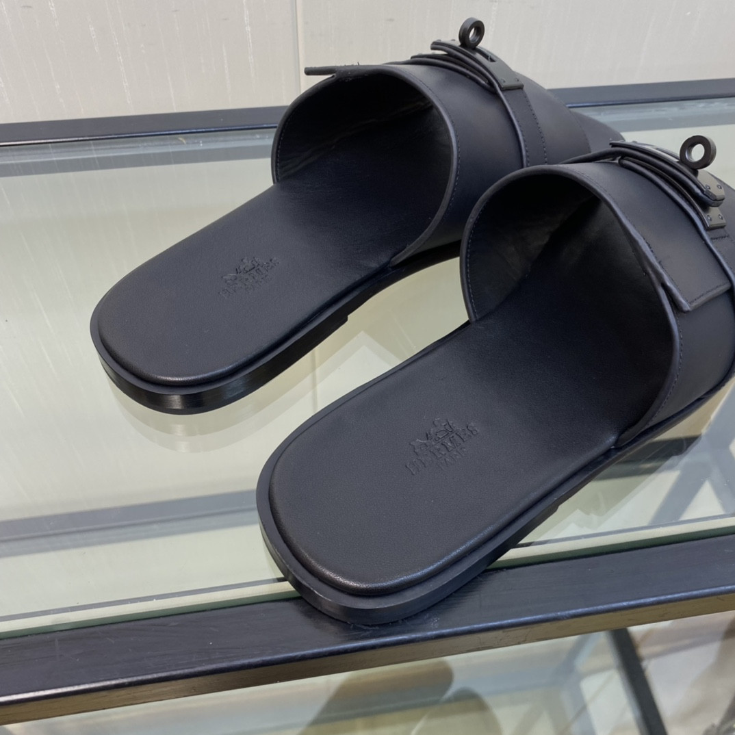 HERMES KELLY LOCK SLIPPERS
