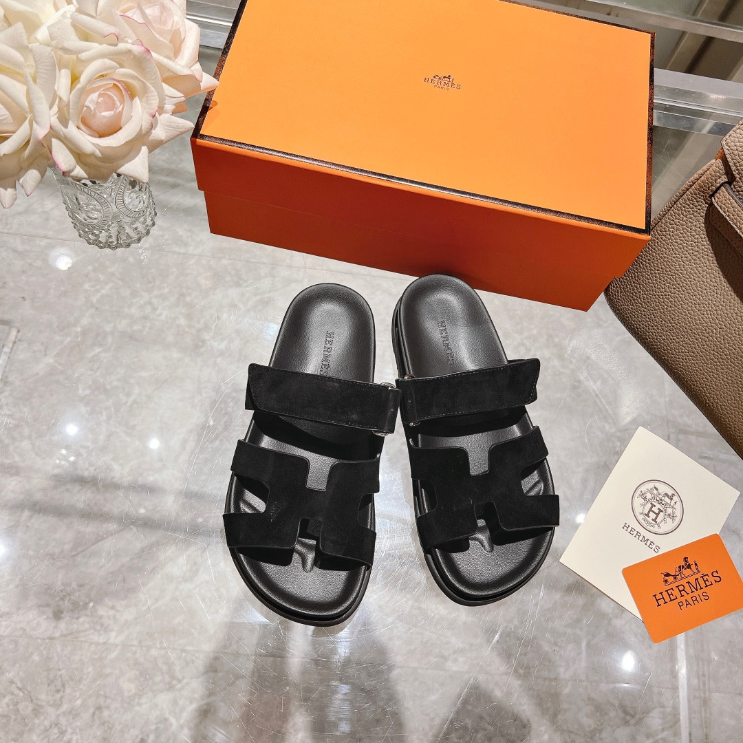 Hermes Chypre Slippers