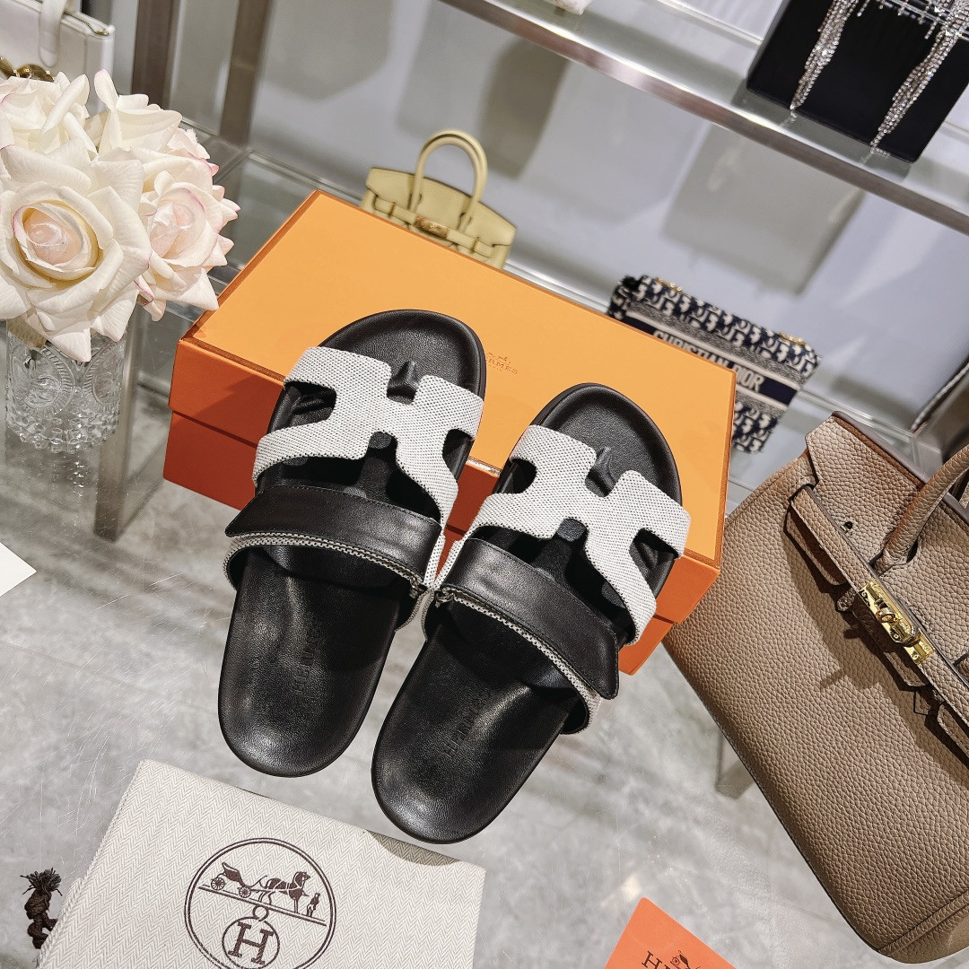 Hermes Chypre Slippers