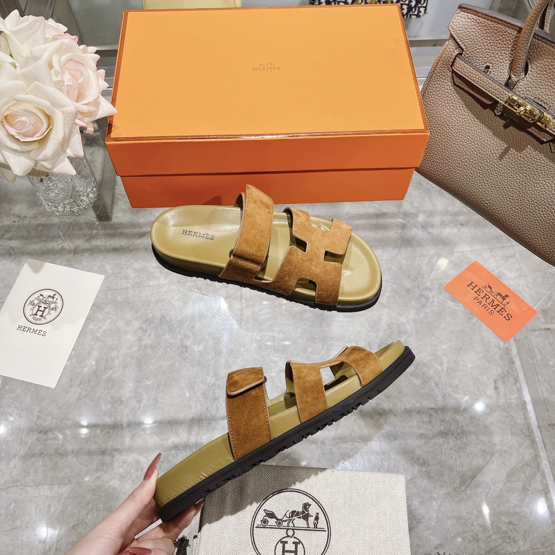 Hermes Chypre Slippers