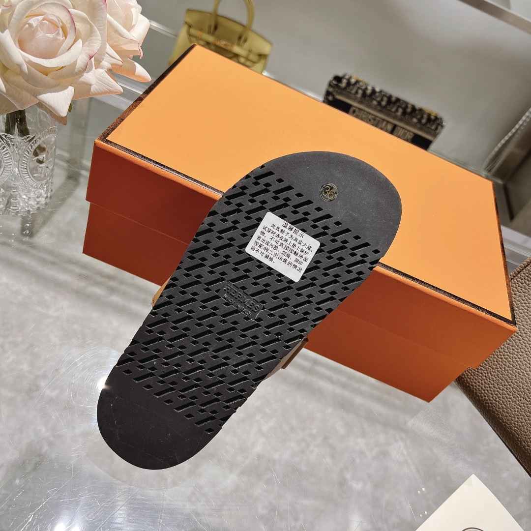 Hermes Chypre Slippers