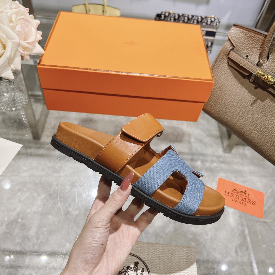 Hermes Chypre Slippers